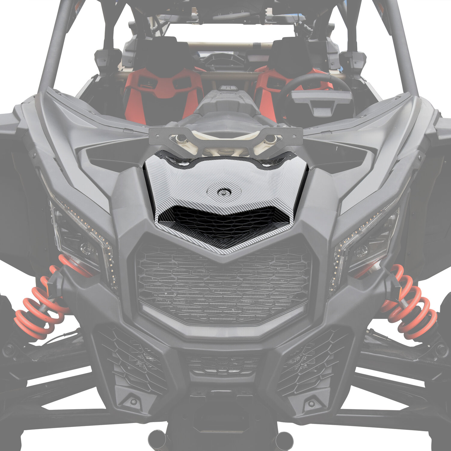 thumbnail image 2 of Carbon Fiber Pattern Turbo Hood For Can-Am Maverick X3 (2017-2025) - Replacement #705014313 2 of 4