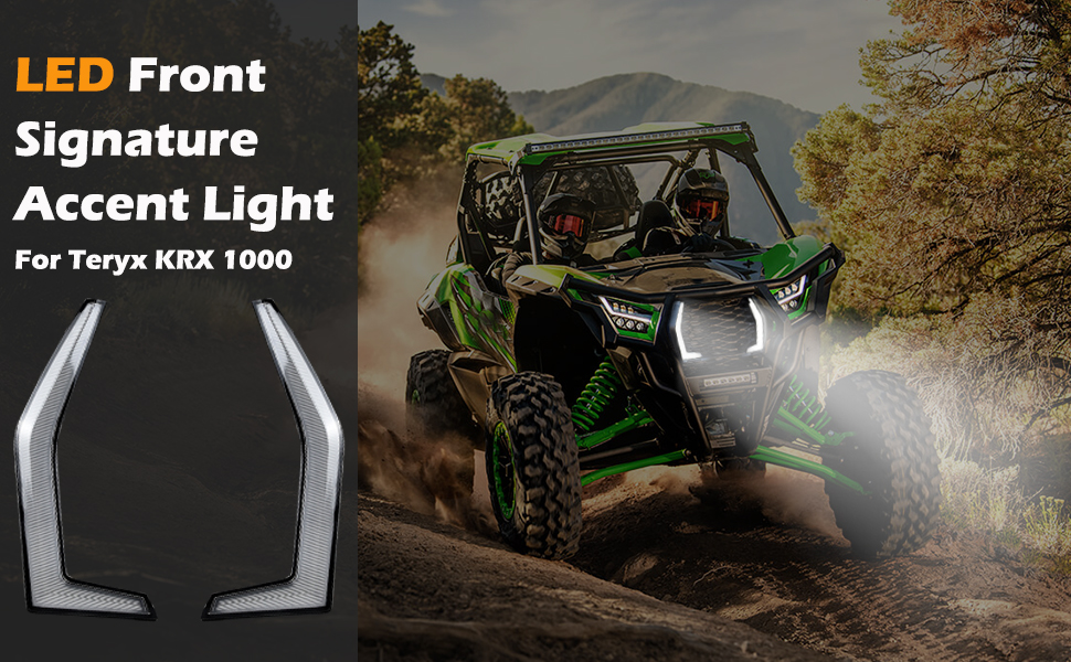 LED Fang Lights for Kawasaki Teryx KRX 1000 2020 2021 2022 SAUTVS