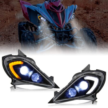 LED Headlights for Yamaha YFZ 450 450R 450X Wolverine 450 350 Raptor 250 350 Raptor 700 2006-2022
