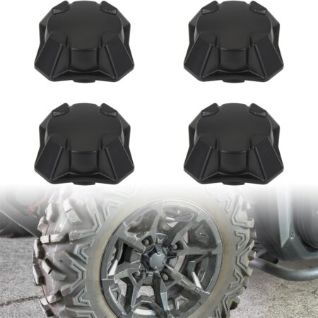 Black Dust Center Hub Cap Covers for Can Am Defender/Commander/Outlander/Maverick 2015-2021