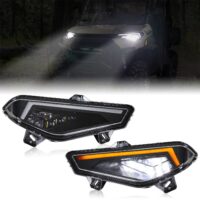 LED Headlights with High-Low Beams DRL Turn Signal Light for Polaris Ranger Crew XP 1000