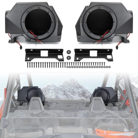 Rear Sport Speaker Pods Panels with Metal Mount Brackets for Polaris RZR PRO XP XP4 LE