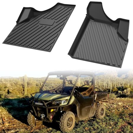 TPE Front Row Floor Liners Slush Mats for Can-Am Defender/Defender MAX HD5/ HD8/ HD10 2016-2022