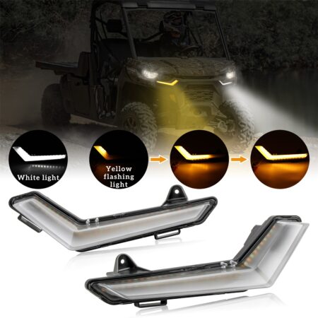 Front DRL Turn Signal with Yellow Flashing Lights for Can-Am Defender/Commander