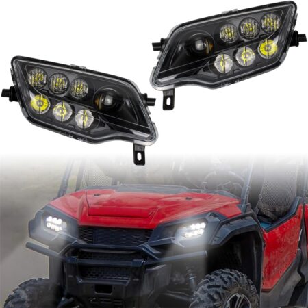 LED Headlights Assembly for Honda Pioneer 1000 2016-2023/ Rancher 420 / Foreman 500 / Rubicon 2014-2019