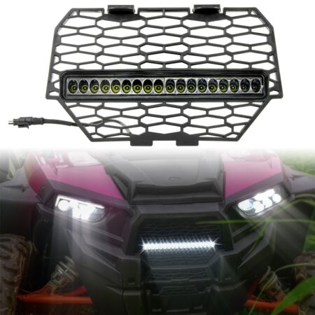 Mesh Grille with LED Light Bar for Polaris RZR XP 1000 XC 900