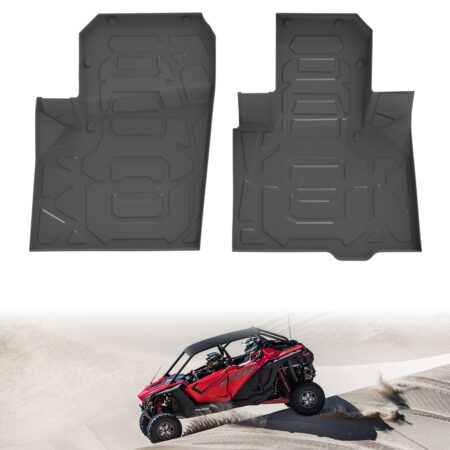 TPE Front Anti-Slip Floor Mats Row Floor Liners for Polaris RZR PRO XP