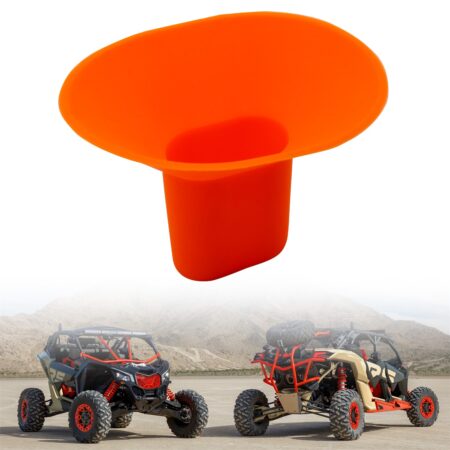 Orange Silicone Funnel for Can-Am UTVs Motorcycles, Cars, Boats and Trucks