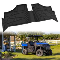 TPE Front Floor Mats Front Row Floor Liners All Weather Protection Slush Mats for Polaris Ranger SP 570 / Crew SP 570