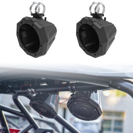 Speaker Enclosure with 1.75" to 2" Mounting Clamps for Polaris RZR 1000 900 and Can-Am Maverick X3/Commander/Defender