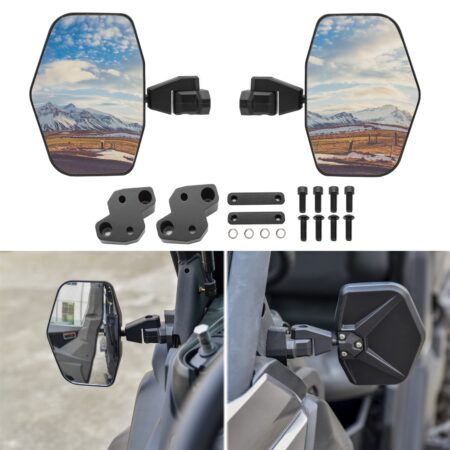 Heavy Duty High-Definition Convex Side Mirrors for Can-Am Defender HD5 HD8 HD10 MAX 2016-2021 (2PCS)