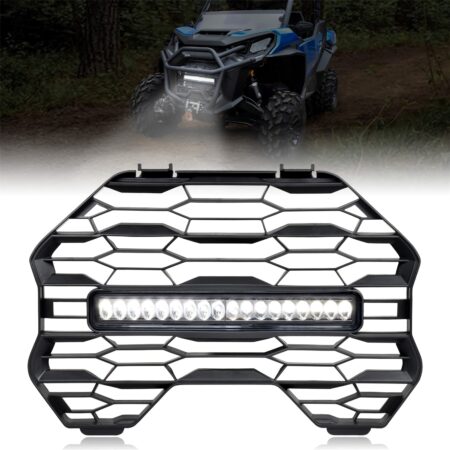Black Mesh Grille with LED Light Bar for Can Am Commander & MAX 2021-2023