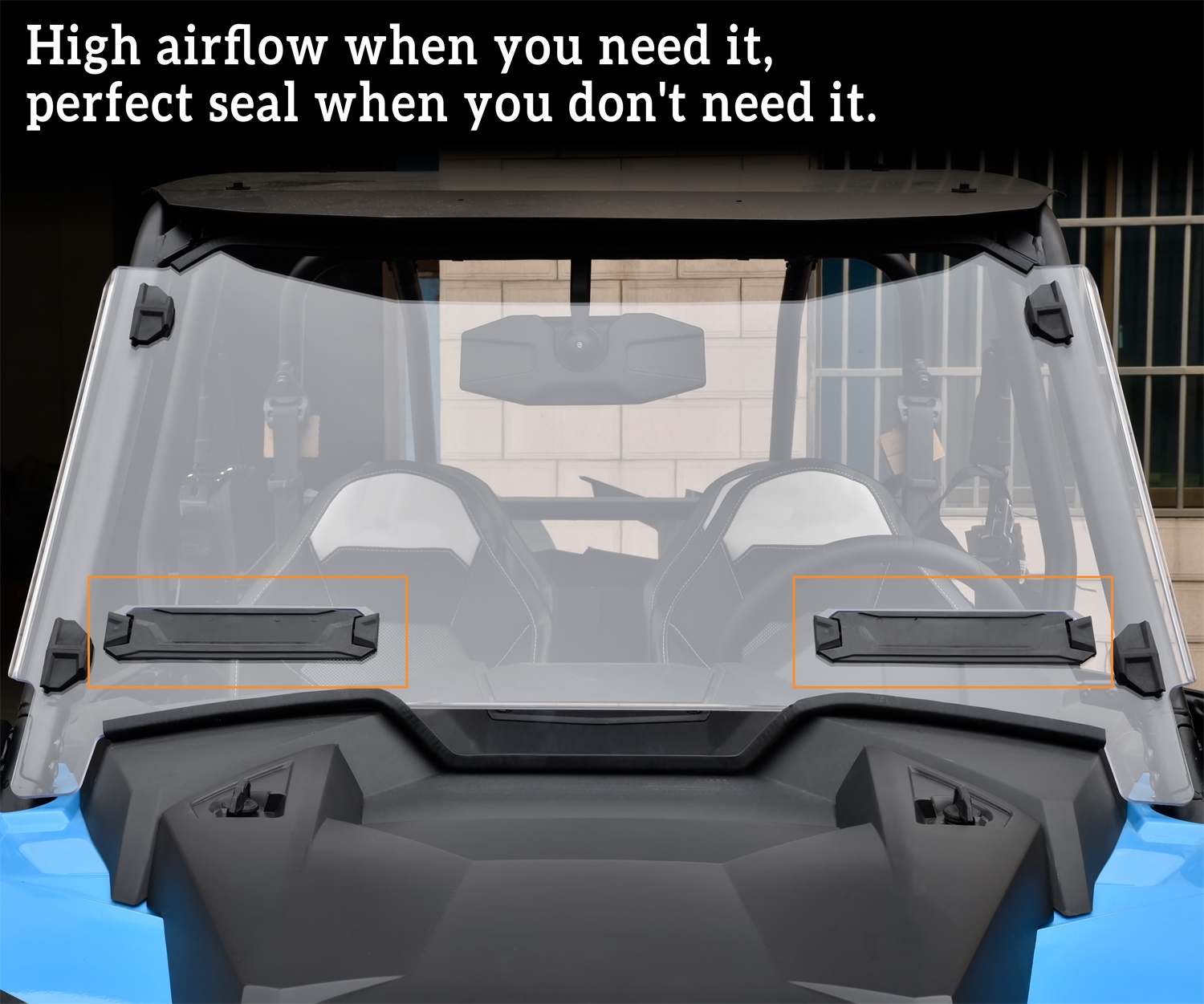 Hard Coat Poly Full Windshield for Polaris RZR XP XP4 1000 Accessories - Image 3