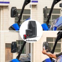 Adjustable Folding Side Rear View Mirrors for Kawasaki Teryx KRX 1000 2020-2023 - Image 3