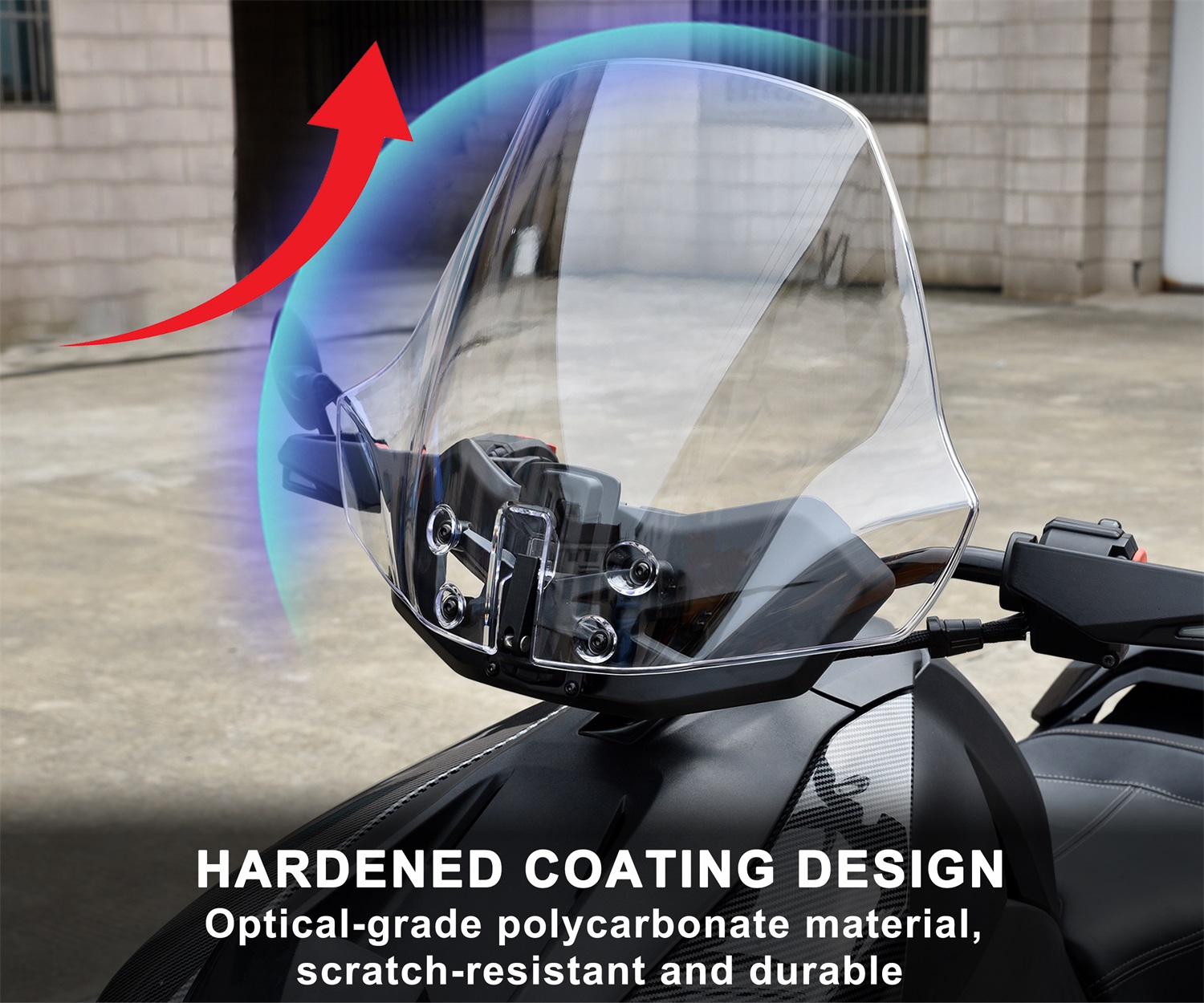 Wider Adventure Adjustable Windshield for Can-Am Ryker All Models - Image 3