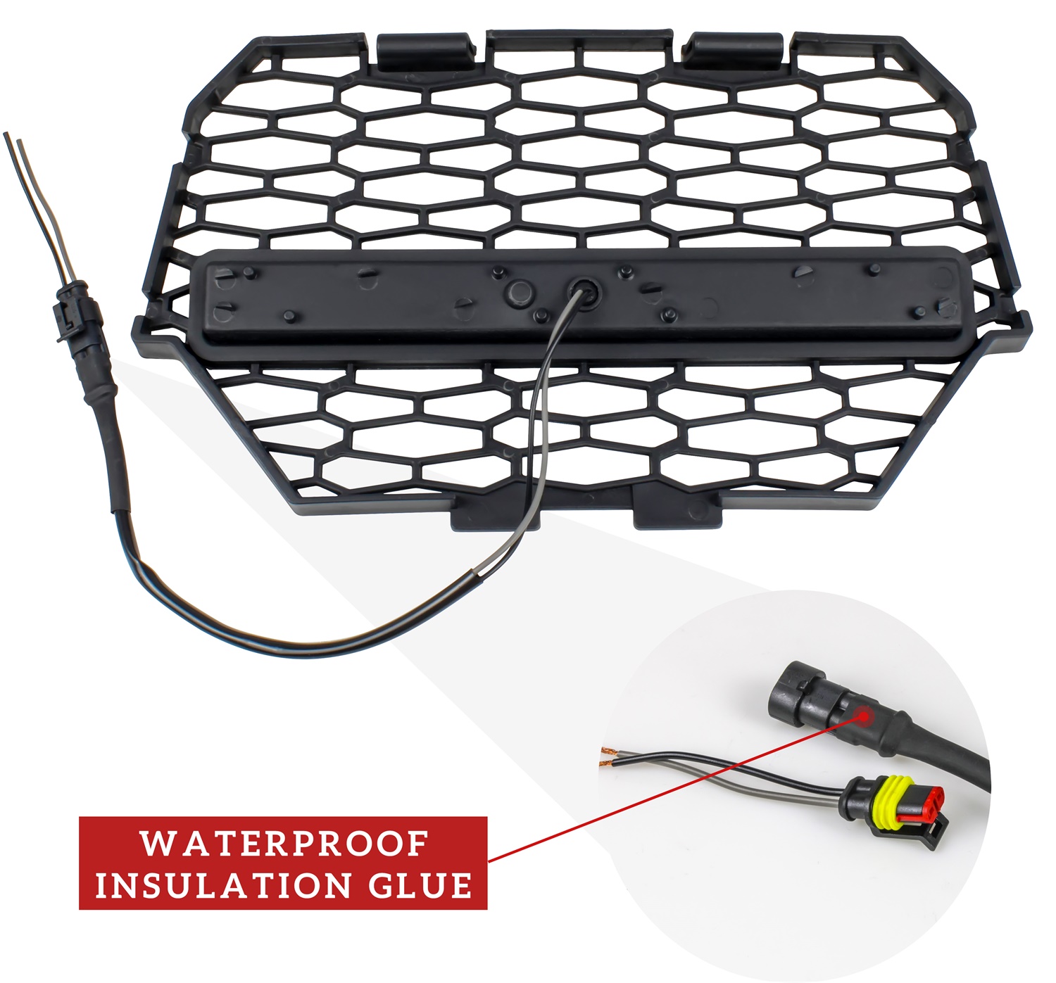 Mesh Grille with LED Light Bar for Polaris RZR XP 1000 XC 900 - Image 4