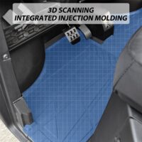 TPE Front Floor Mats Front Row Floor Liners All Weather Protection Slush Mats for Polaris Ranger SP 570 / Crew SP 570 - Image 4