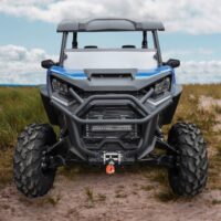 Black Mesh Grille with LED Light Bar for Can Am Commander & MAX 2021-2023 - Image 4