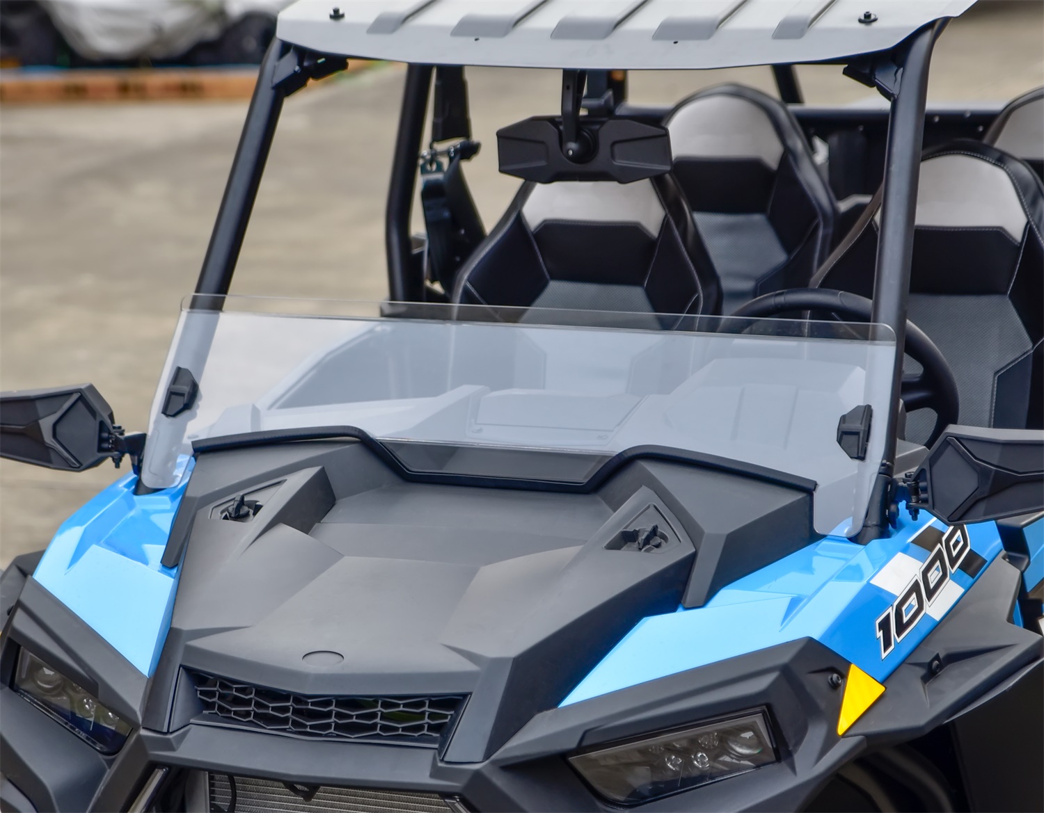 Clear Half Windshield for Polaris RZR XP 1000 Turbo XP 4 - Image 4