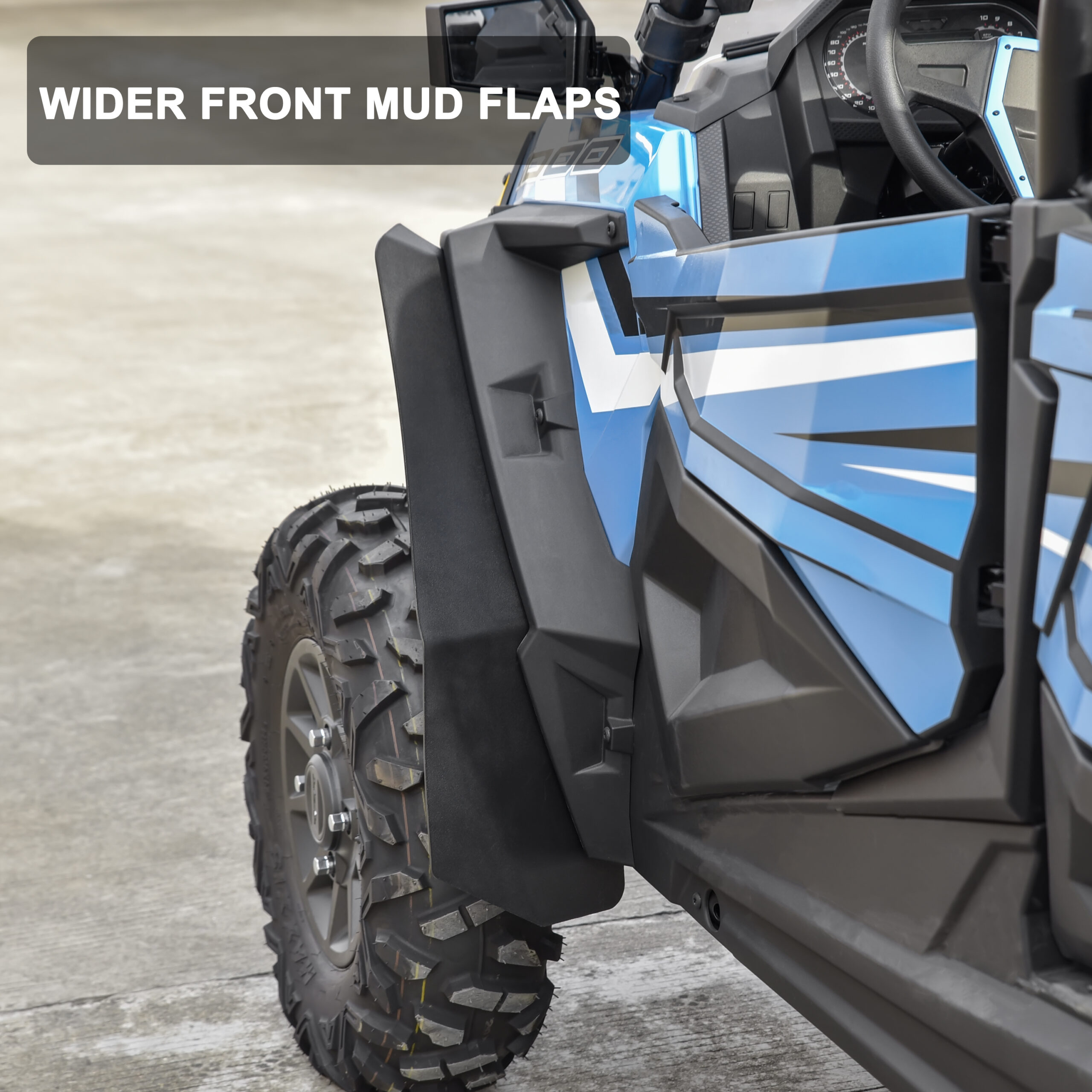 Wider Front Mud Flaps & Rear Fender Flares Kit for Polaris RZR XP/XP 4 1000 - Image 5