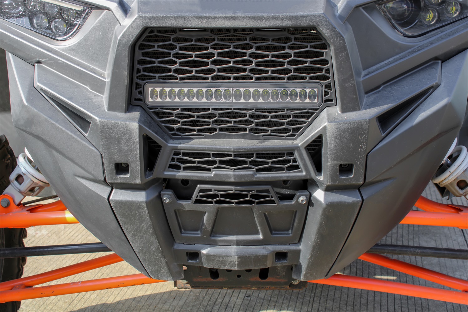Mesh Grille with LED Light Bar for Polaris RZR XP 1000 XC 900 - Image 5