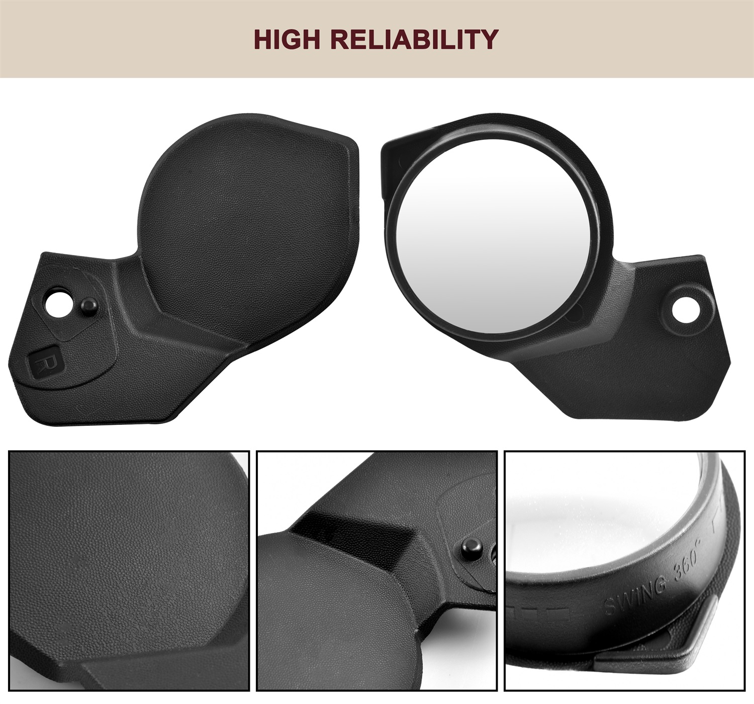 Handguard Rearview Side Mirrors for Ski-Doo REV Neo XS XM XP XR XU - Image 5