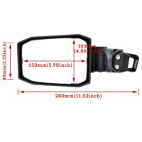 Adjustable Rear View Side Mirrors for for Polaris Ranger XP 1000 570 General XP 1000 - Image 6