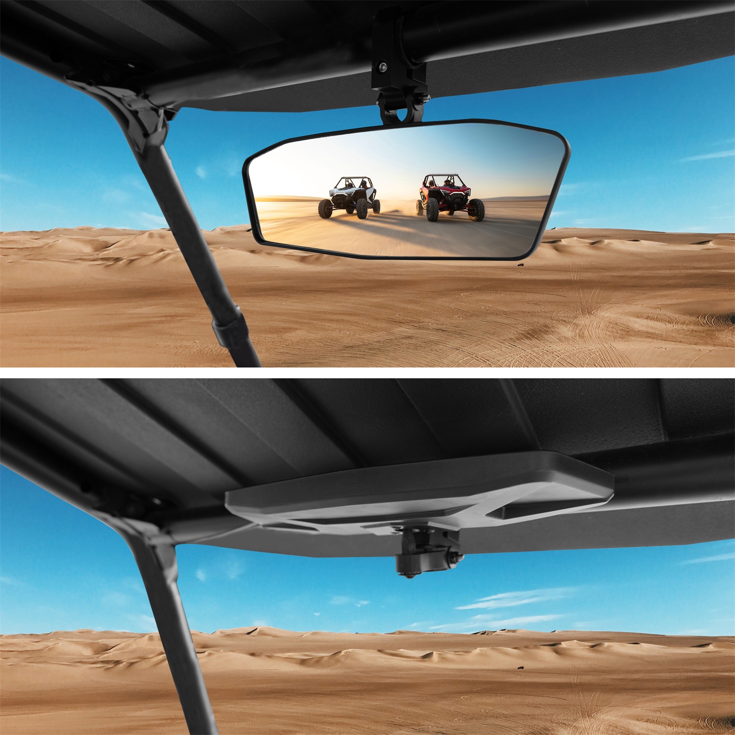 Rear View Convex Center Mirror for Polaris RZR PRO XP / Can Am X3 / Trail / Kawasaki / Talon / Pioneer - Image 6