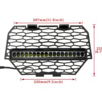 Mesh Grille with LED Light Bar for Polaris RZR XP 1000 XC 900 - Image 6