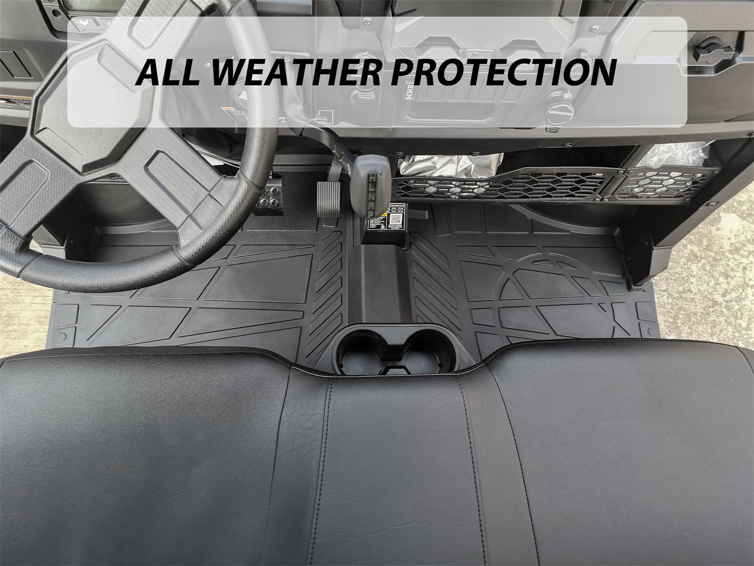 TPE Front Floor Mats Front Row Floor Liners All Weather Protection Slush Mats for Polaris Ranger SP 570 / Crew SP 570 - Image 6