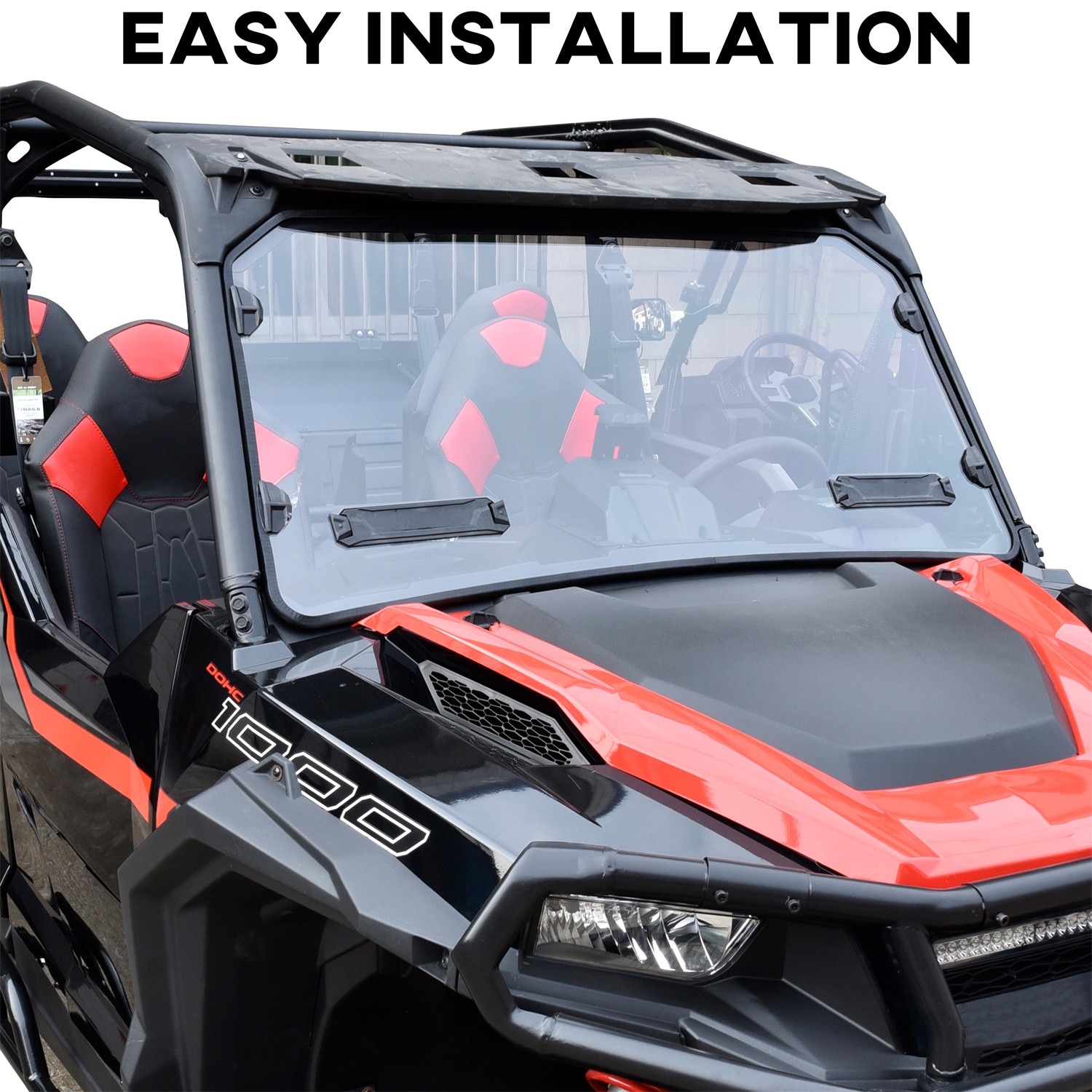Front Full Windshield for Polaris General 1000 / 4 1000 / General XP / XP 4 1000 - Image 6