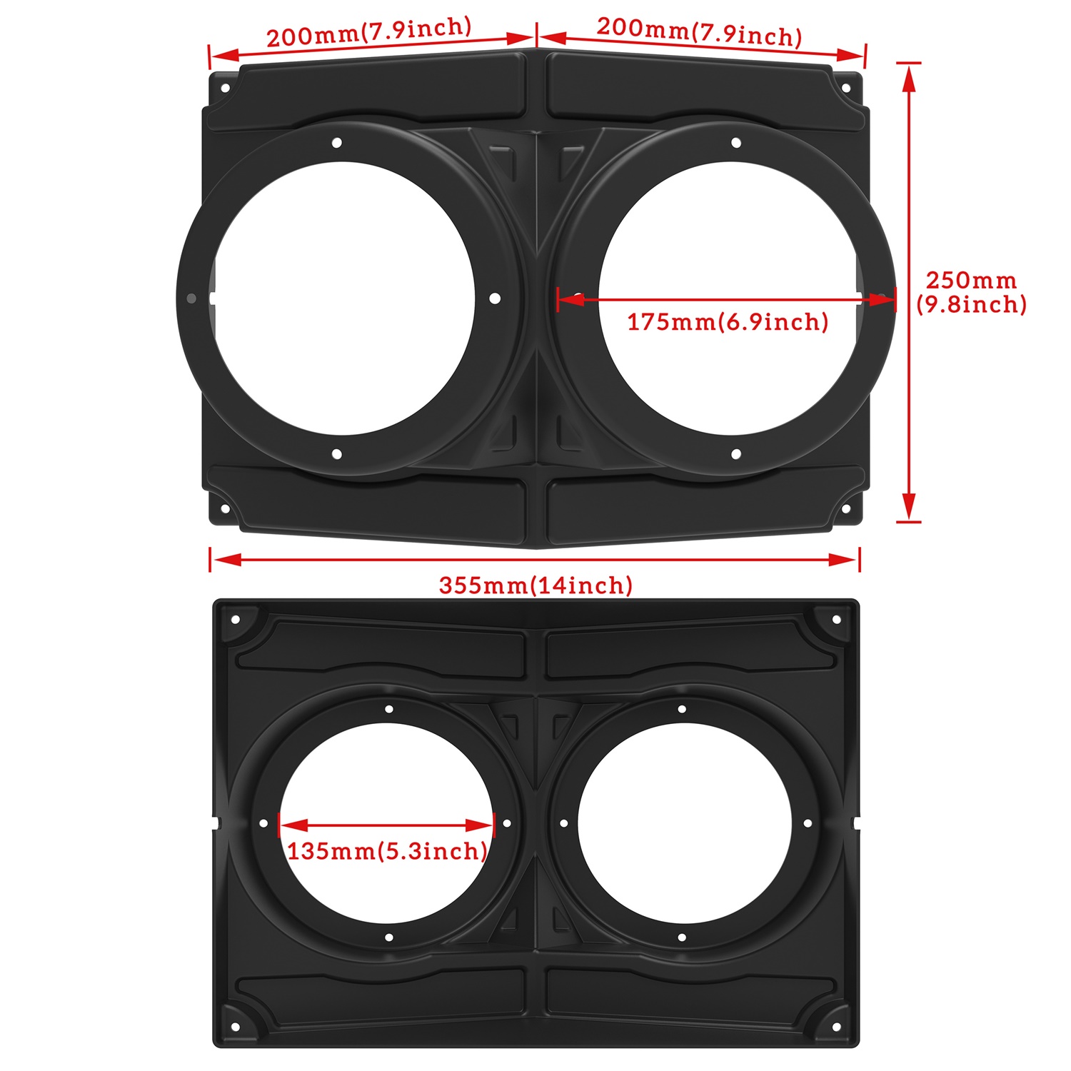 Speakers Pod Enclosure Overhead Speaker Pods Box for Polaris RZR UTV Cart - Image 6