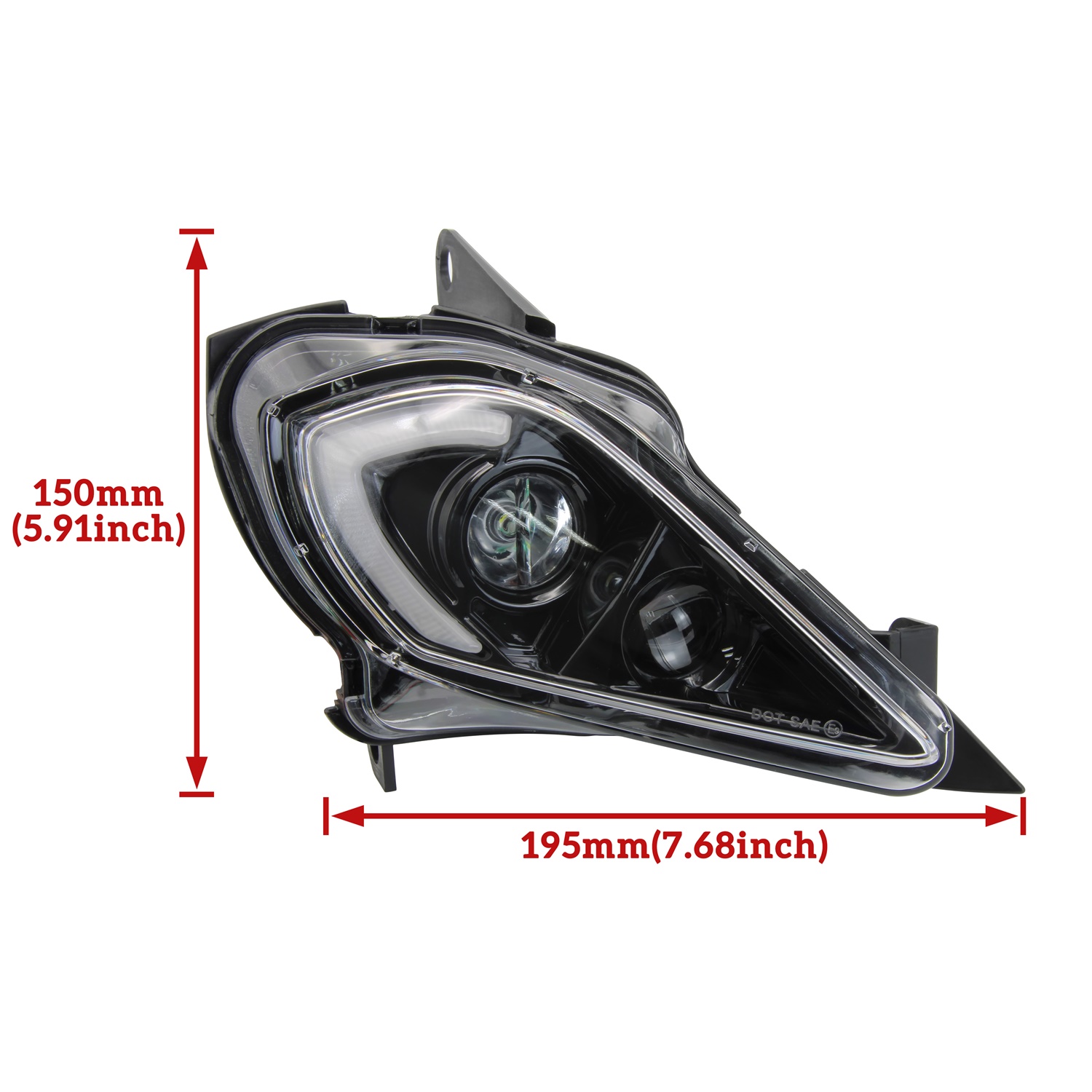 Pair Of LED Headlights For Yamaha Raptor YFZ 450/700, Wolverine – 2006-2025, Plug & Play