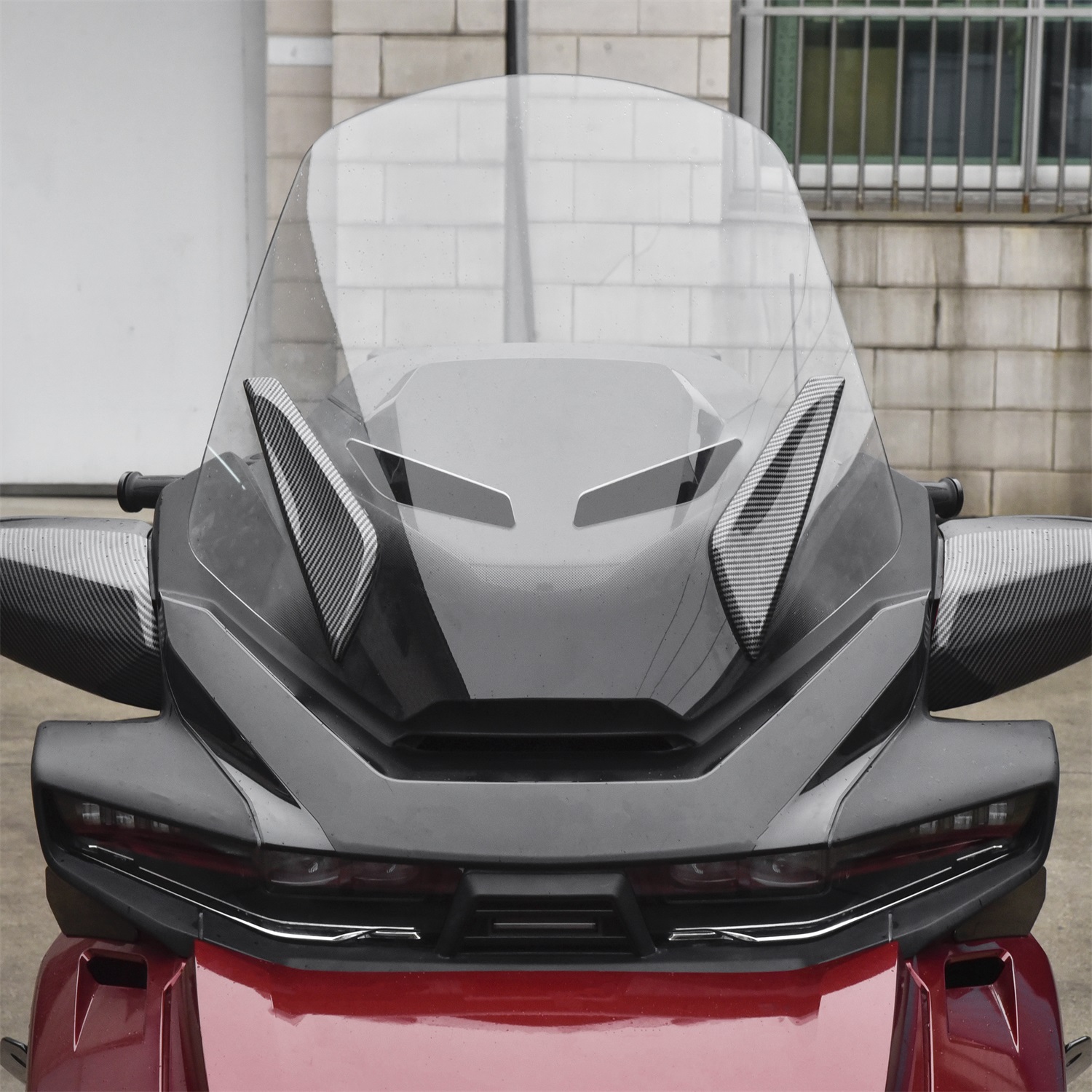 Carbon Fiber Pattern Front Windshield Trims for Can-Am Spyder RT 2020-2023 - Image 6