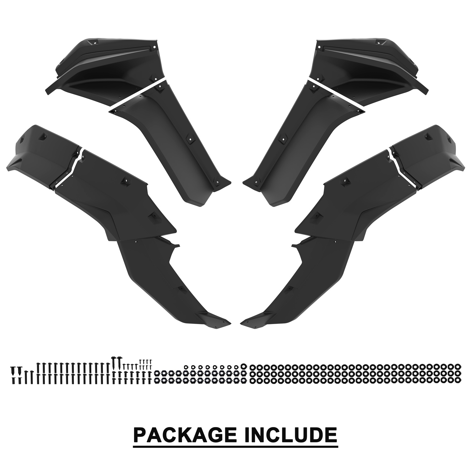 Front & Rear XXL Wider Fender Flares Kit for Kawasaki Teryx KRX 1000 2020-2023 - Image 7