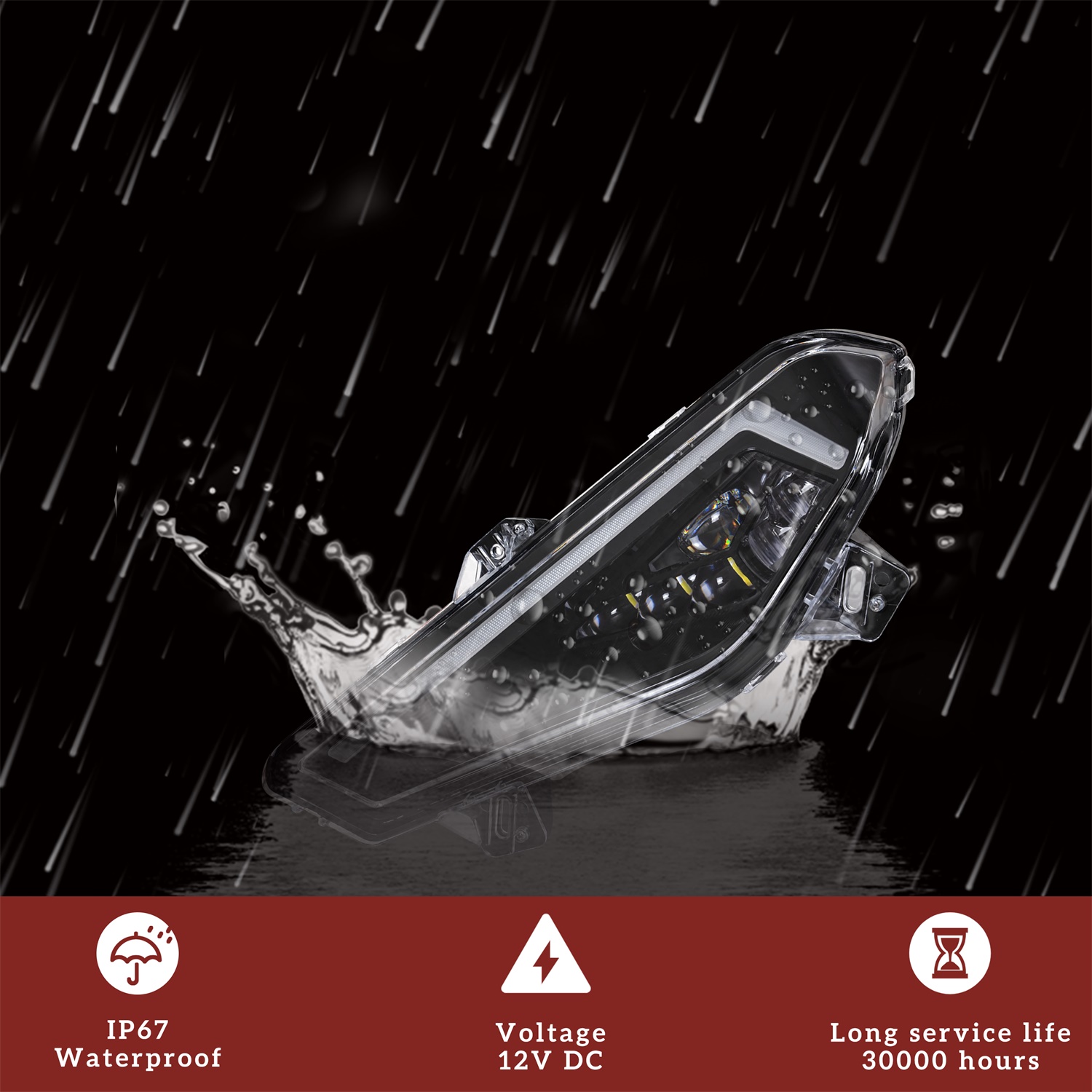 LED Headlights with High-Low Beams DRL Turn Signal Light for Polaris Ranger Crew XP 1000 - Image 7