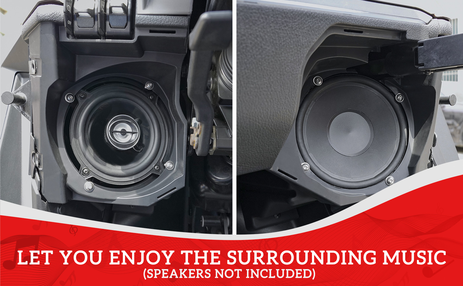Under Dash Speaker Pods Dashboard Speakers Enclosures Holders for