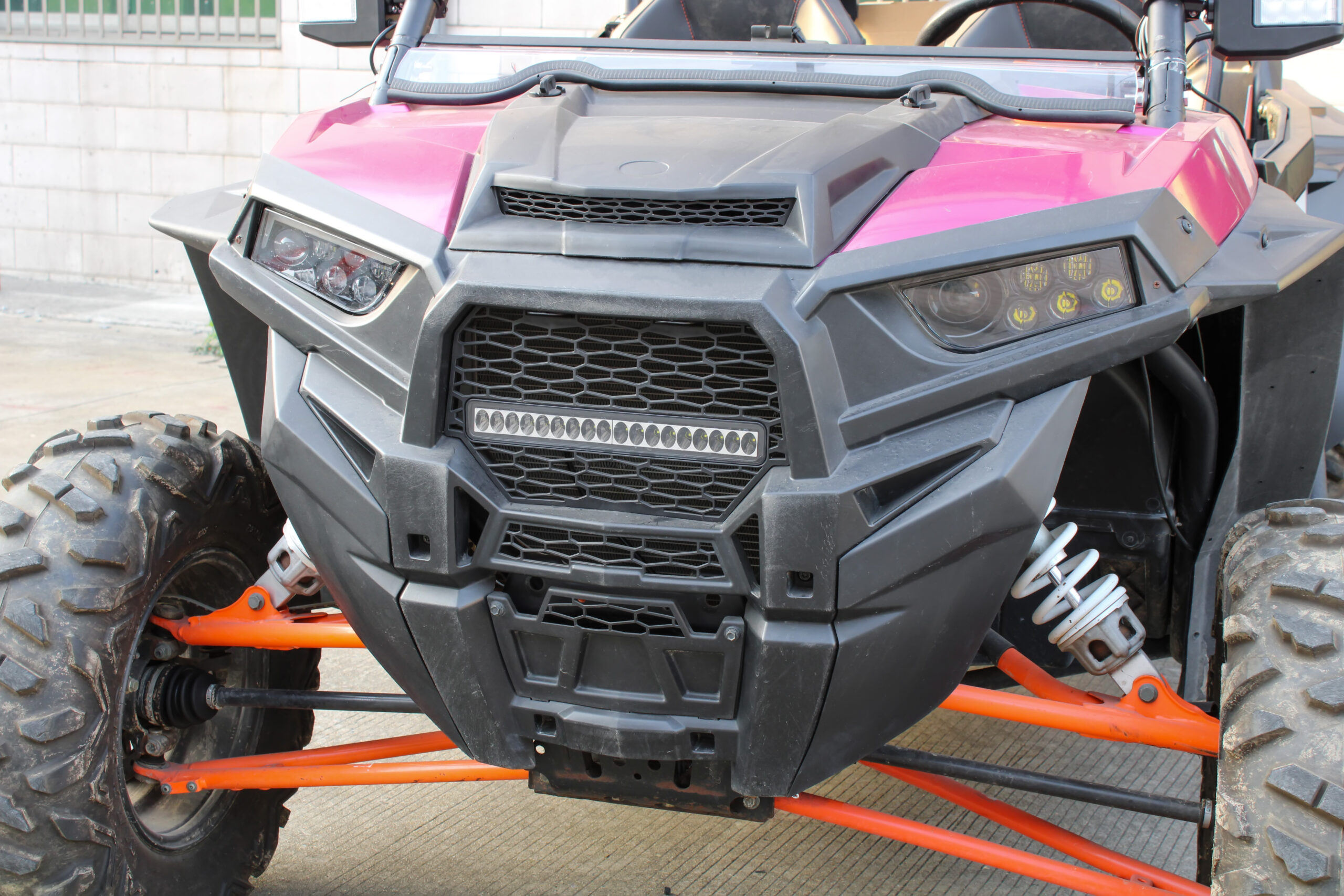 Mesh Grille with LED Light Bar for Polaris RZR XP 1000 XC 900 - Image 8