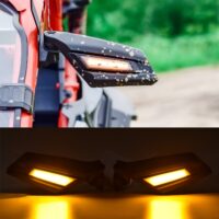 Rear View Side Mirrors with LED Turn Signal Lights for Can Am Maverick X3 2017-2022