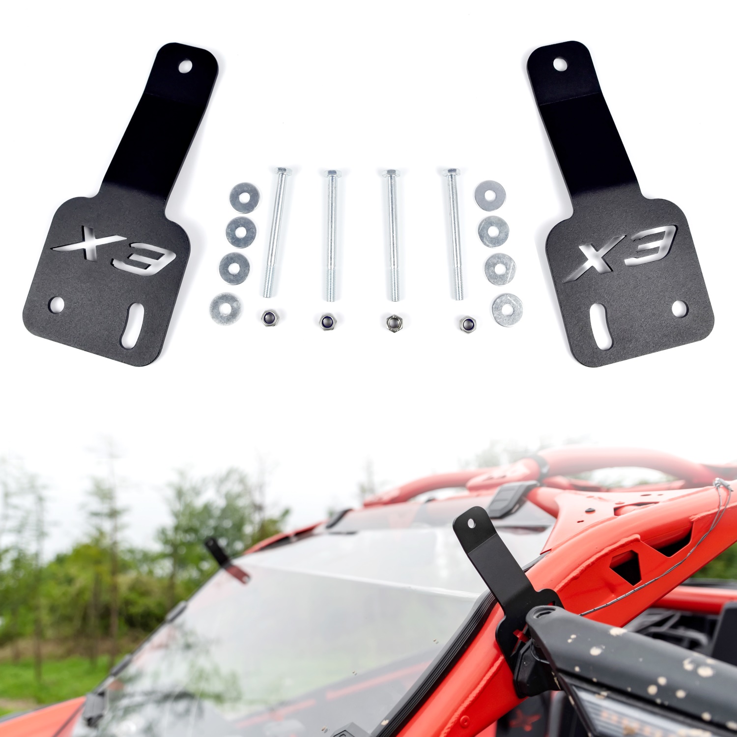 Metal Rotatable 50" Light Bar Brackets Mount Kit for Can-Am Maverick X3