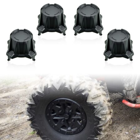 Tire Wheel Hub Caps, Black Center Cap Cover for Can-Am Maverick X3 Turbo R 2017-2020