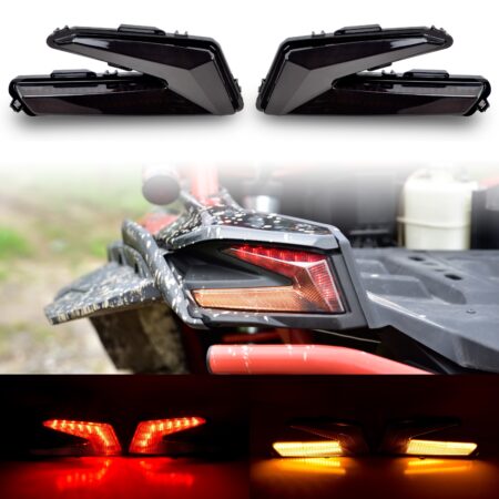 LED Taillights with Yellow Turn Signal Light for Can-Am Maverick X3 XDS XRS Max Turbo R 2017-2023