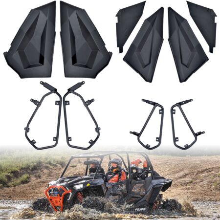 Lower Door Panels Lower Half Door Inserts with Built-in Metal Frame for Polaris RZR XP 4 1000 Turbo S 900 EPS-4 Doors
