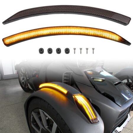 Front Fender LED Lights Wheel Lights Fender Reflectors with LED Turn Signals for Can Am Ryker All Models
