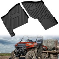 TPE Front Rear Floor Mats Floor Liners for Polaris Ranger Crew XP 1000