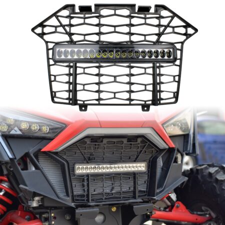 Front Mesh Grille with LED Light for Polaris RZR PRO XP