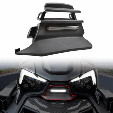 Black Center Front Fairing with Accent Light for Can-Am Ryker 600 900 Rally Edition 2019-2023