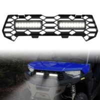 Front Mesh Grille with LED Accent Light Bar for Polaris Ranger SP 570 / Crew SP 570