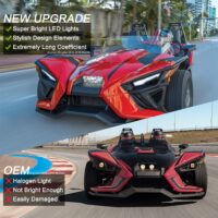LED Headlight Assembly for 2020-2023 Polaris Slingshot S GT R LE SL Modified - Image 2
