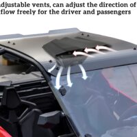 Flat Aluminum Roof Ram Air Kit for Polaris RZR XP/ XP4 1000 2014-2022, RZR PRO XP 2020-2022 - Image 2